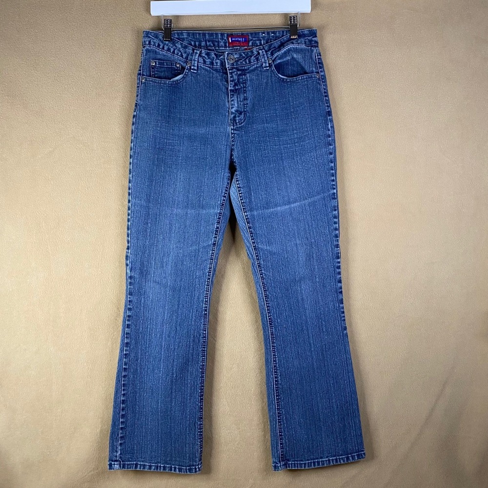 Westport Petite Blue Denim Flare Women's Jeans Embellished Back Pockets *No Tag‎